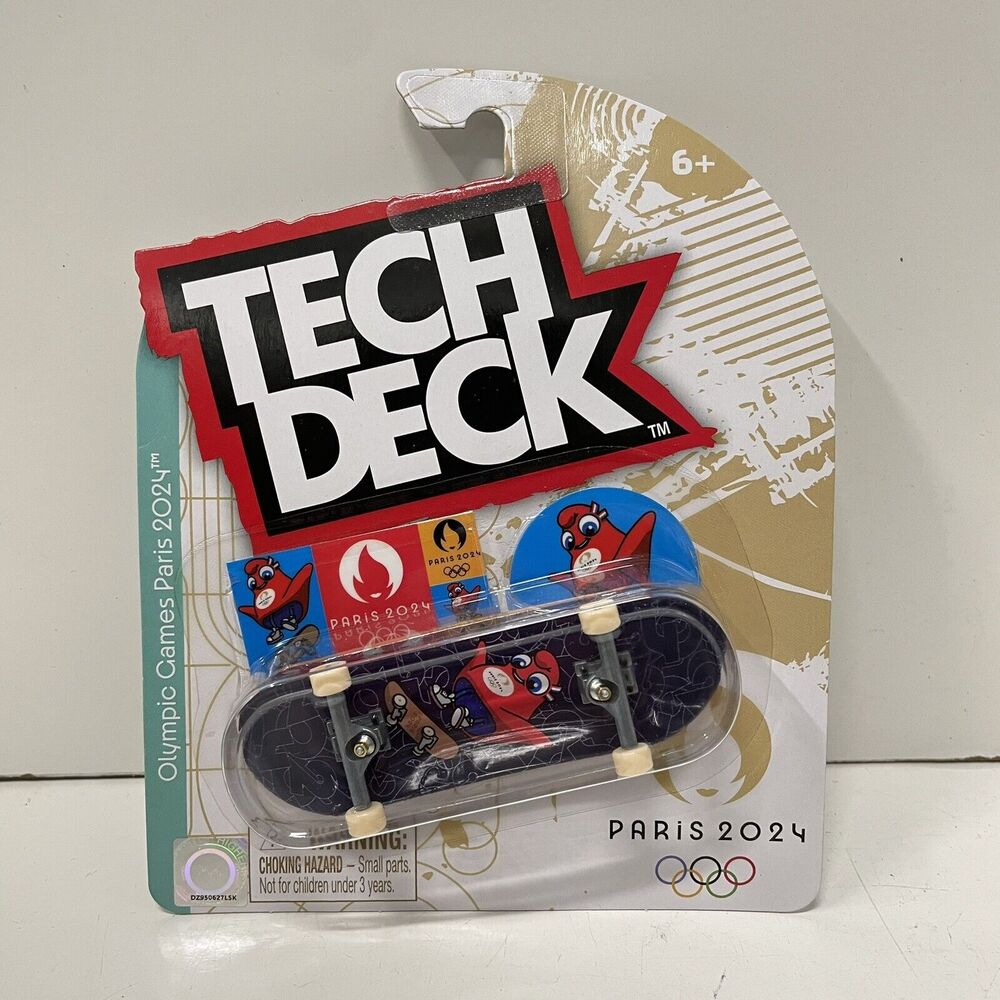 2024 Paris Olympics x Tech Deck Skateboard Fingerboard Starfish Theme Rare HTF